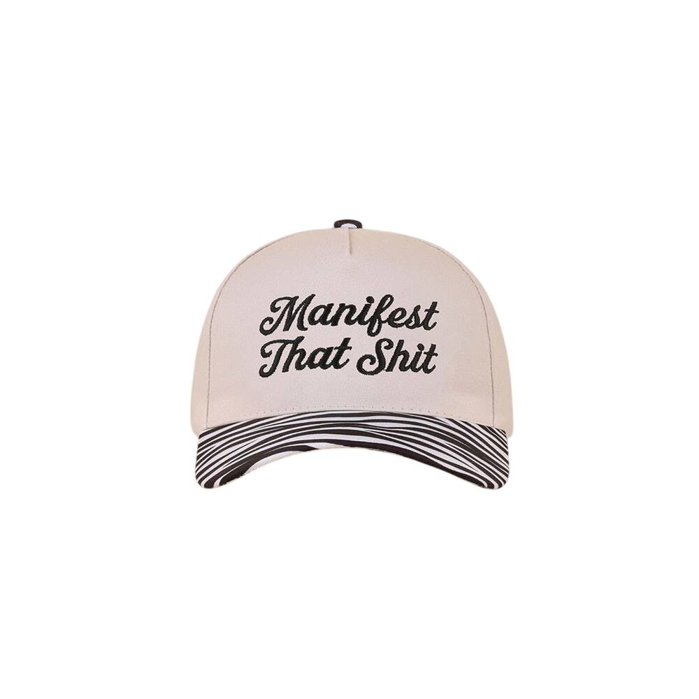 Manifest That Shit Two Tone Snapback Hat: ZEBRA / 1(ONE SIZE)